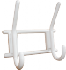 Вешалка настенная 2-х крючковая белая (пластм.) (Кунгур)*40