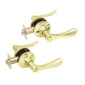Комплект дверных ручек золото с ключом (673-052) 