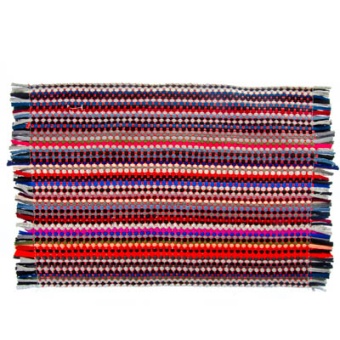 Коврик плетеный эконом, п/э, 35*55см, разноцветный